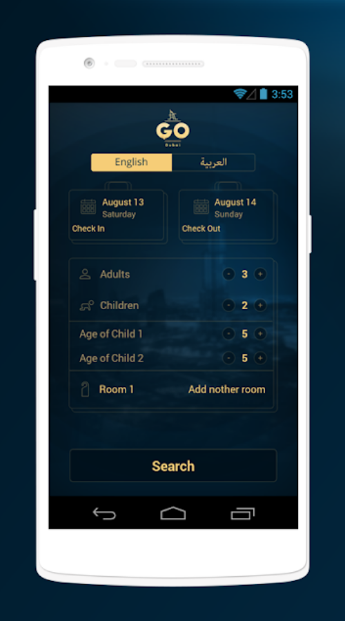 Online Hotel Booking App - Go Dubai screenshot 1
